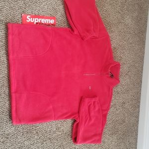 Supreme polartec half zip pull over size L